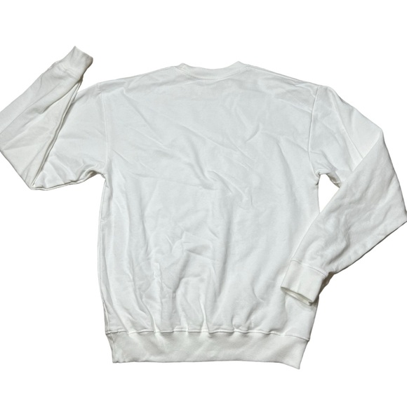 Sporty & Rich Crew Neck White Sweatshirt Oversized Street Wear - Picture 9 of 9